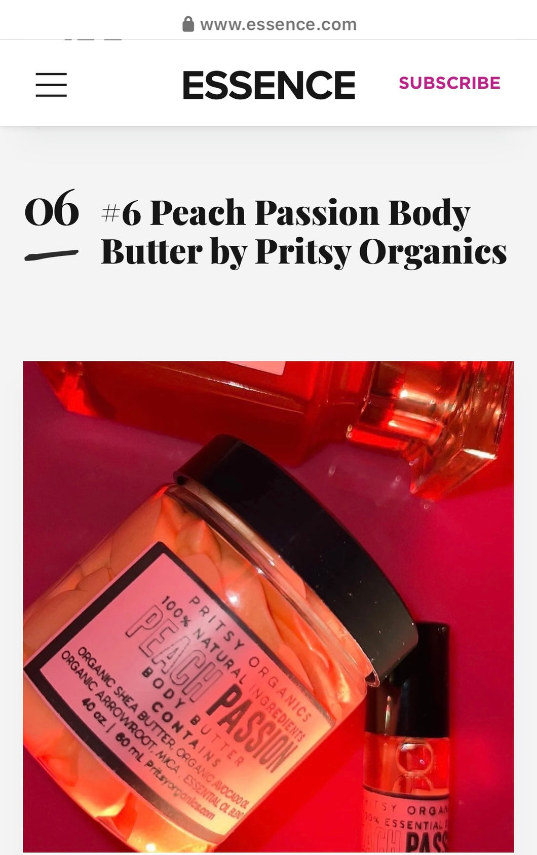 Pritsy Organics is a luxurious designer inspired organic and vegan skincare line! Some of the top sellers of this organic brand are Desi-inspired whipped body butter, sugar scrubs, and roll-on oils. Since its inception, they have become the hottest new organic skincare business. 