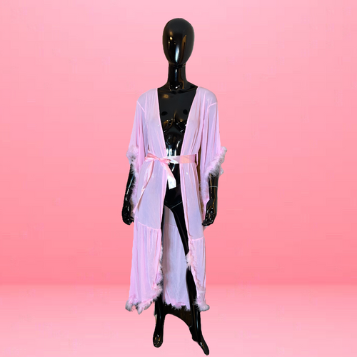 Soft Pink Feather Robe